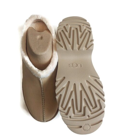 UGG Womens Size 12 New Heights Cozy Clog Suede Shoes Mustard Seed 1162510 - Picture 7 of 9